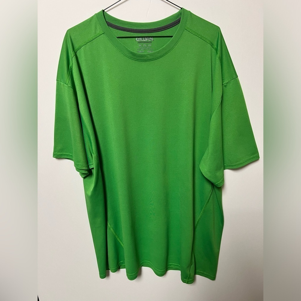 GILDAN BRIGHT GREEN POLYESTER T-Shirt